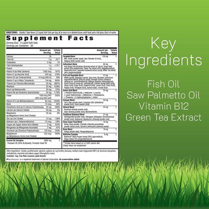 Irwin Naturals Men's Living Green Daily – Ácidos grasos omega: procedentes de aceites de pescado, contribuyen al – Image 2