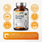 biophix Vitamina K2 MK-7 300mcg, 60 Cápsulas Veganas