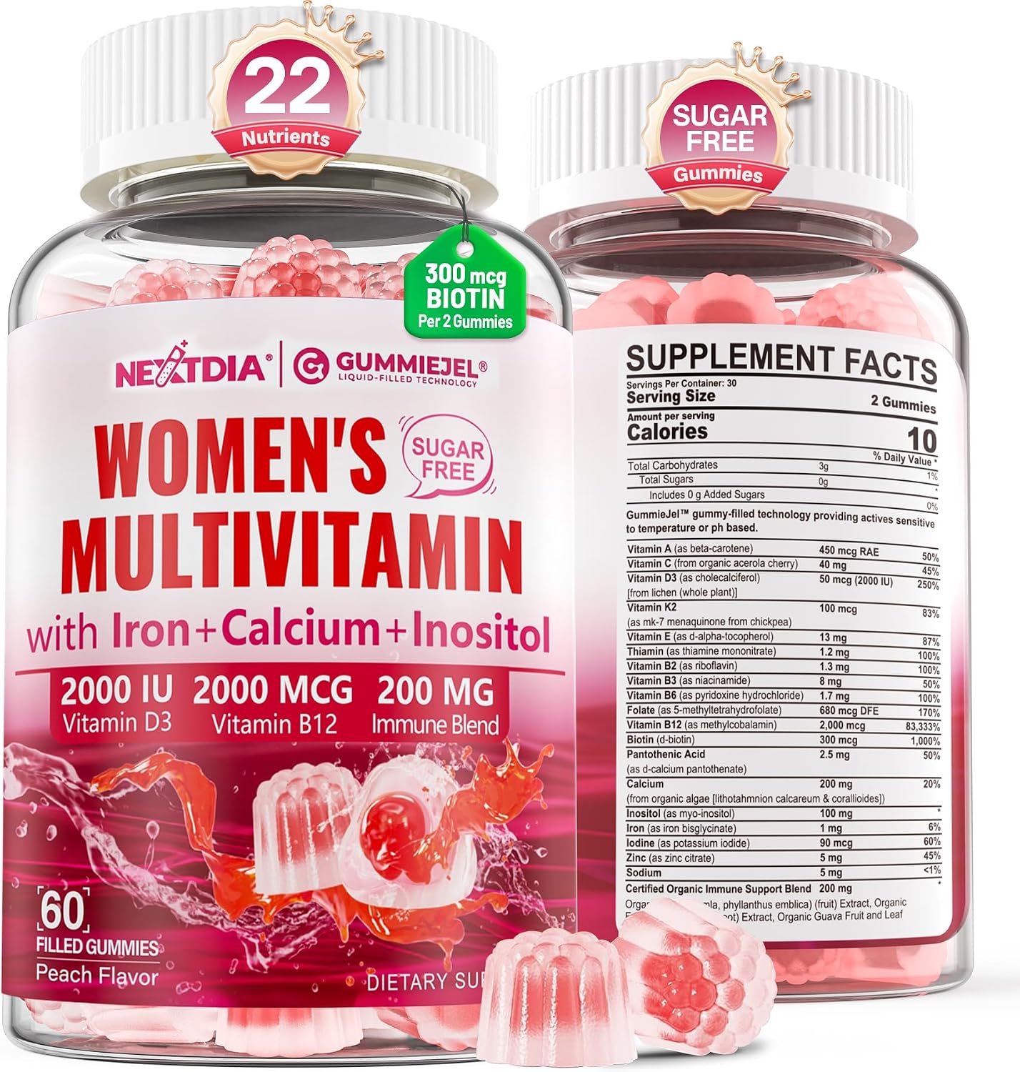 Nextdia Multivitamínico Metilado para Mujeres en Gominolas - 60 unidades