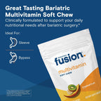 Bariatric Fusion Multivitamínico en Gominola Blanda para Cirugía Bariátrica - Sabor Fruta Tropical - 60 Unidades (1 Mes)