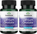 Swanson Lithium Orotate - 5 mg de Litio Elemental, 60 Cápsulas Veganas (Pack de 2)