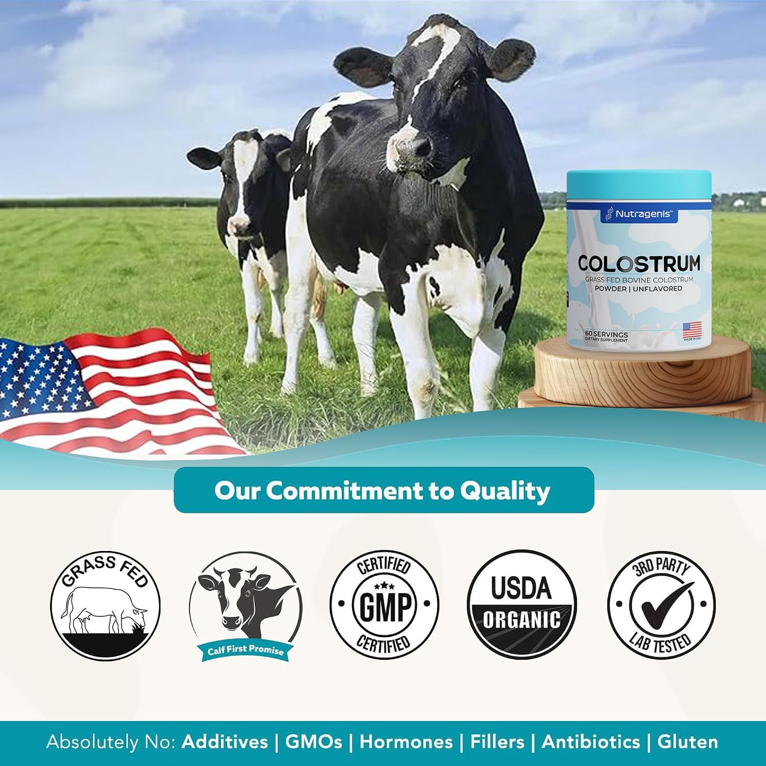 Colostrum™ Premium en Polvo – Salud Intestinal, Inmunidad y Recuperación Muscular | 60 Porciones