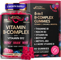 NUTRAHARMONY Complejo B Gominolas - Vitaminas B1-B12, C y Colina - 60 Gominolas Veganas Sabor Berry