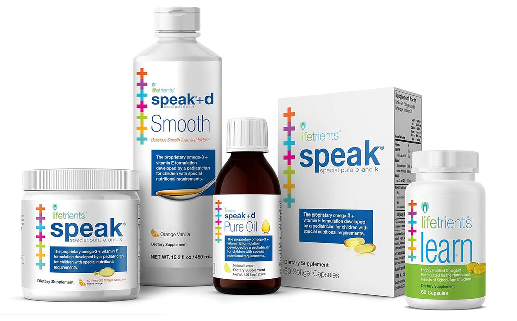 Lifetrients Speak+D Smooth – Batido de Omega-3 con Vitamina D3 para Niños – Sin Azúcar, Endulzado con Xilitol – Sabor Naranja Vainilla – 431 g