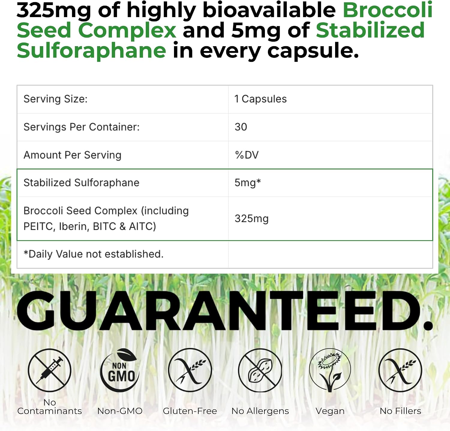 Mara Labs BrocElite Plus | Suplemento de Sulforafano de Brócoli Estabilizado | 30 Cápsulas Veganas