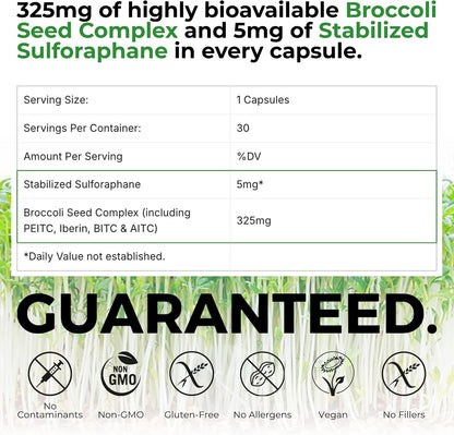 Mara Labs BrocElite Plus | Suplemento de Sulforafano de Brócoli Estabilizado | 30 Cápsulas Veganas – Image 2