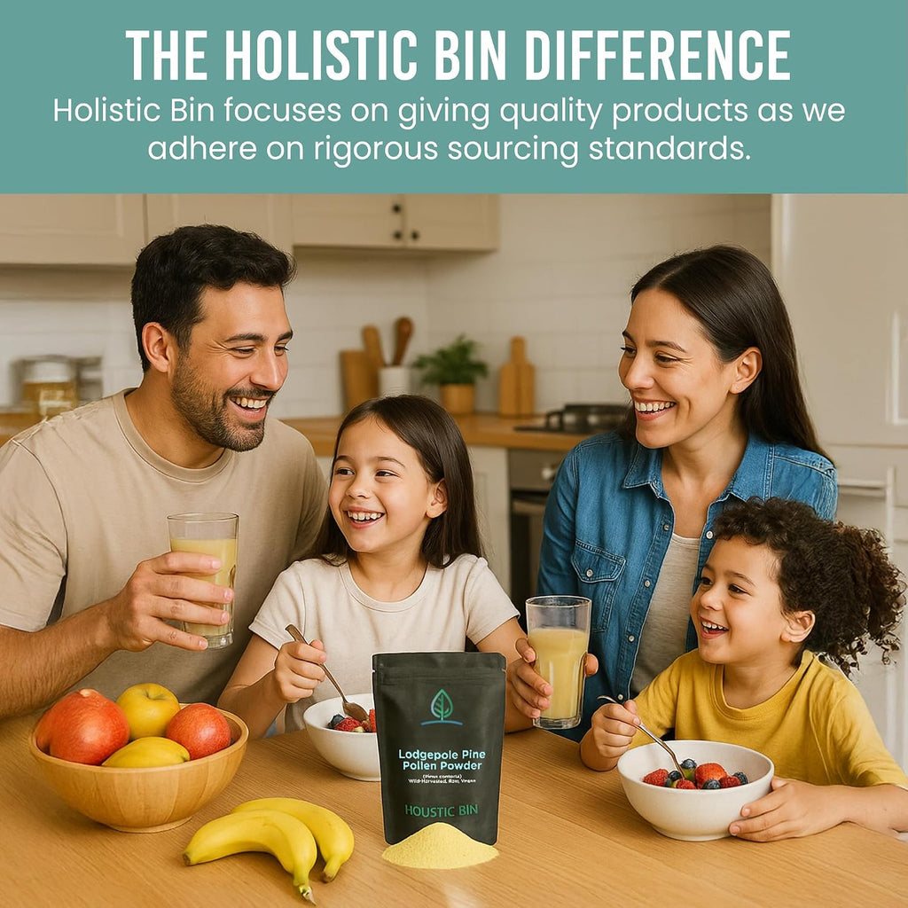 Holistic Bin Polen de Pino Orgánico en Polvo - Grado Farmacéutico, 20 g