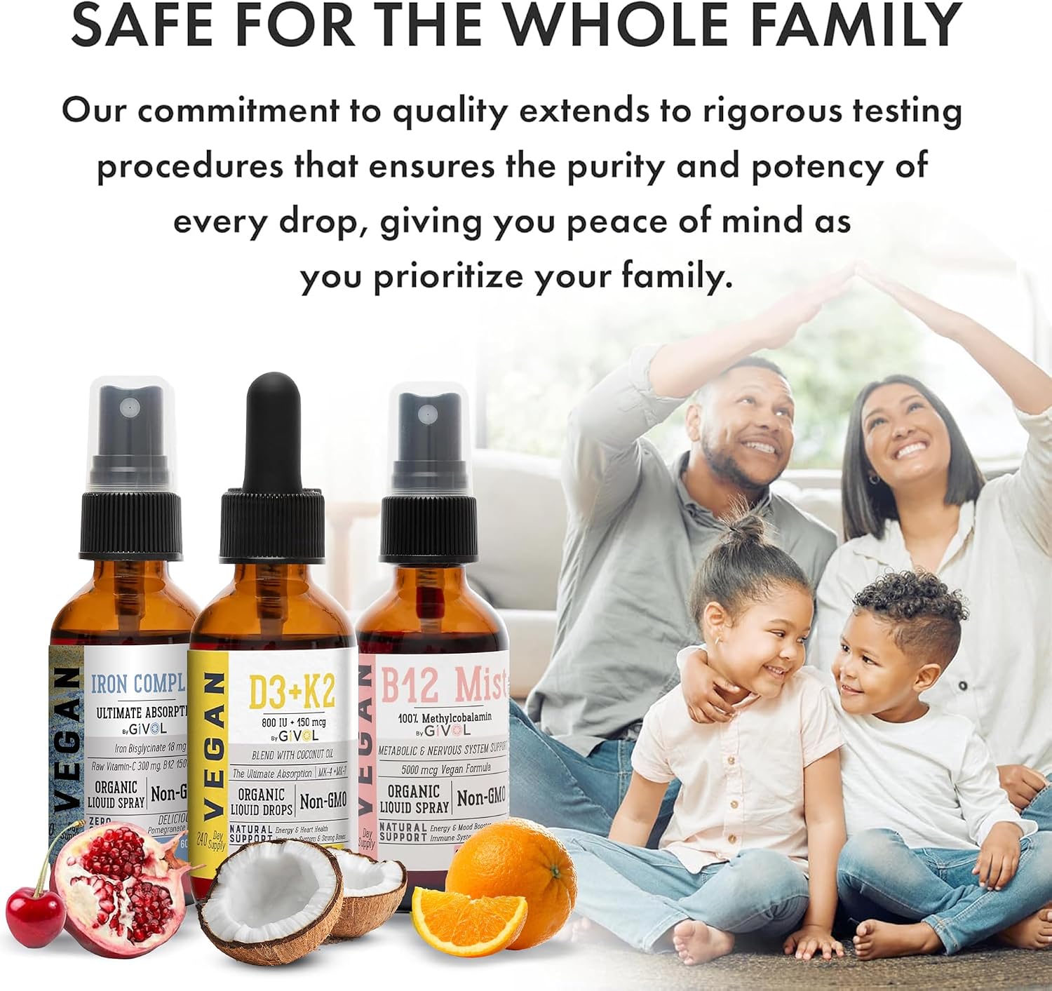 Energy & Vitality Bundle - Trío de Sprays Sublinguales: B12, Hierro y D3+K2 | GIVOL