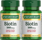Nature's Bounty Biotina 1000 mcg, 100 Tabletas Recubiertas