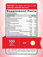 Nature's Truth Multivitamínico Diario - 100 Mini Comprimidos - Para Hombres y Mujeres - Suplemento Alimenticio Sin Gluten y No-GMO