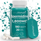 Espermidina 20mg - 180 Cápsulas Veganas - Extracto de Germen de Trigo