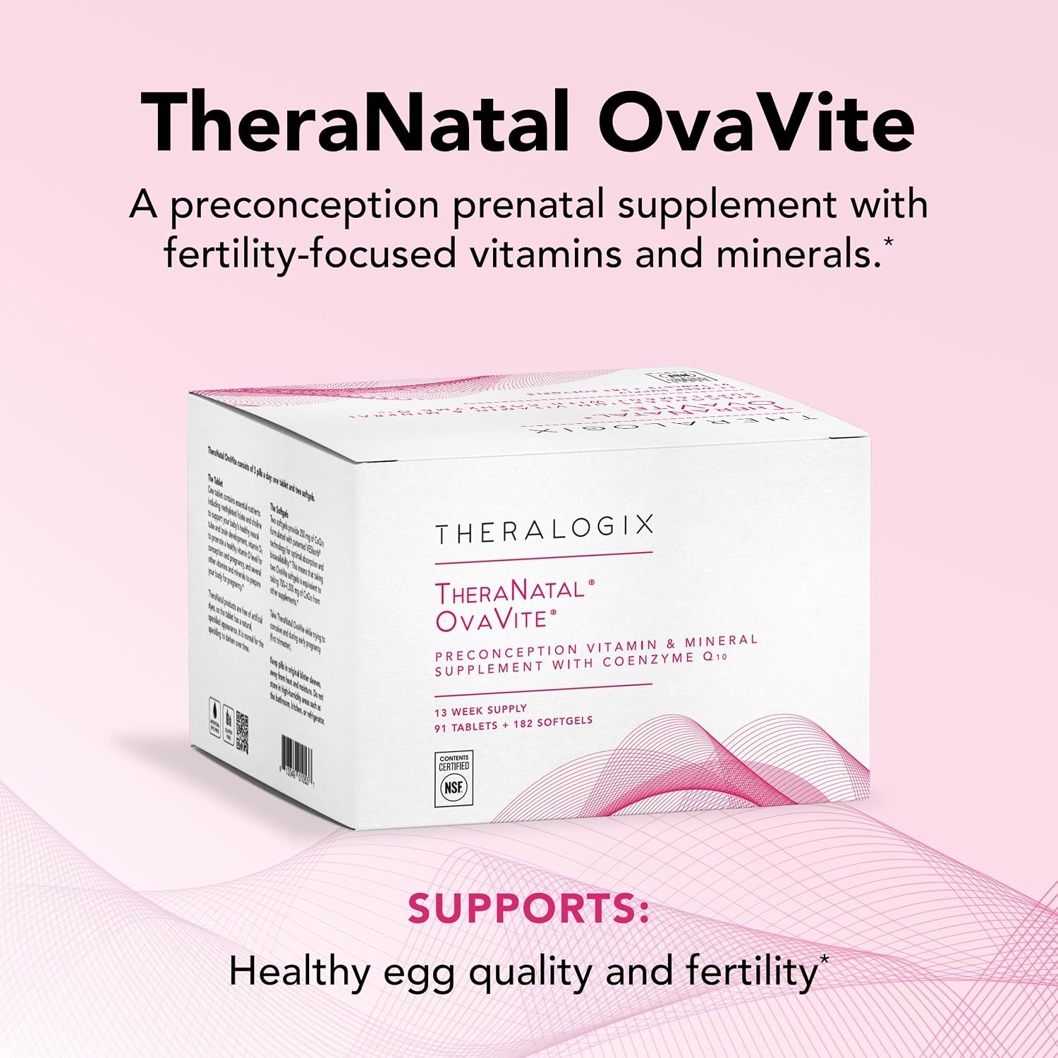 Theralogix TheraNatal OvaVite – Prenatal and Fertility Vitamins with CoQ10