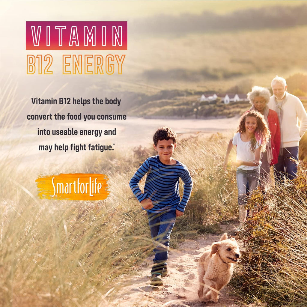 Smart for Life Gomitas de Vitamina B12 - 1500 mcg - Sabor Frambuesa - 60 unidades