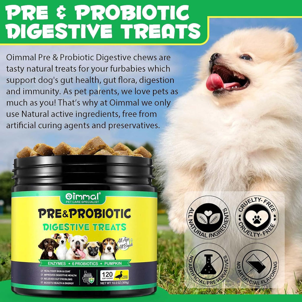 Probióticos Masticables para Perros ALIVO - 120 uds, Sabor Pato
