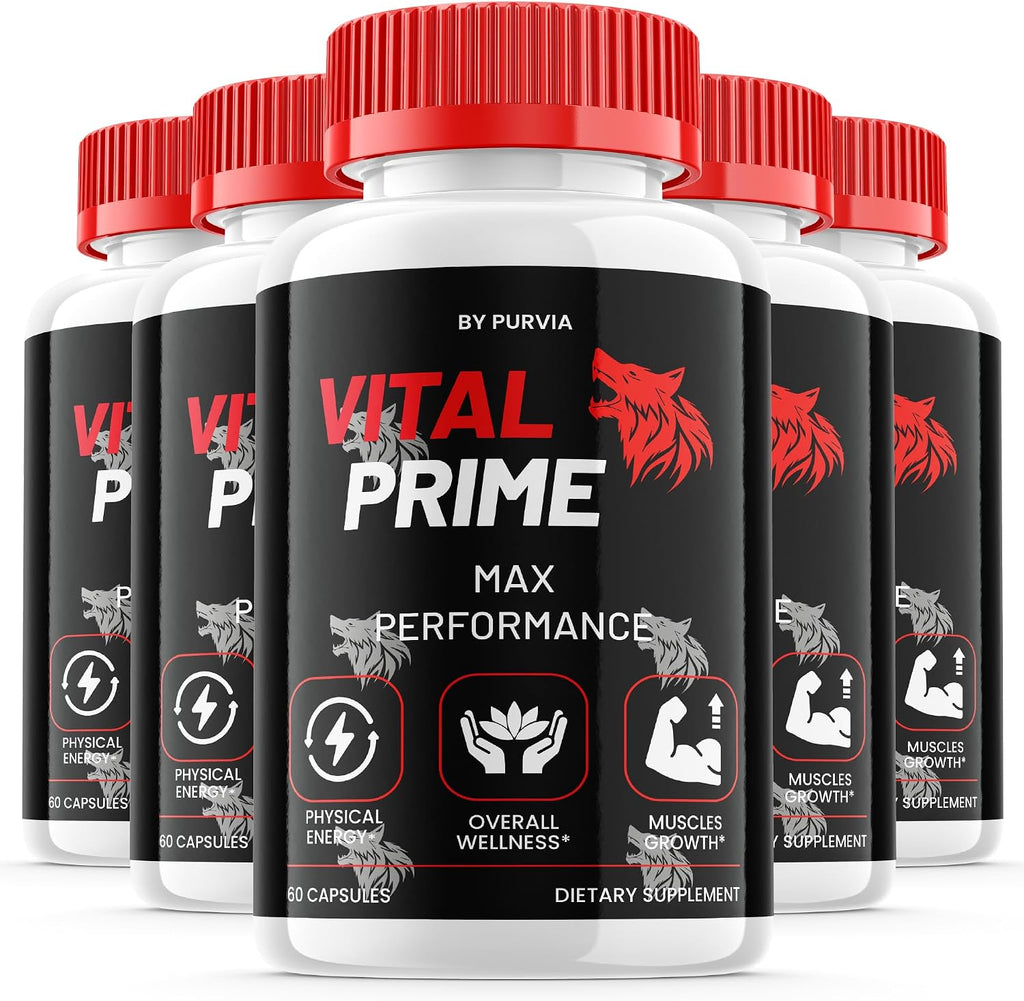 (5 Pack) Vital Prime Pills - Vital Prime Original Supplement, Vital Prime Advanced Formula, VitalPrime Maximum Strength Formula - Vitalprime Complex for Overall Wellness Support, USA (300 Capsules)