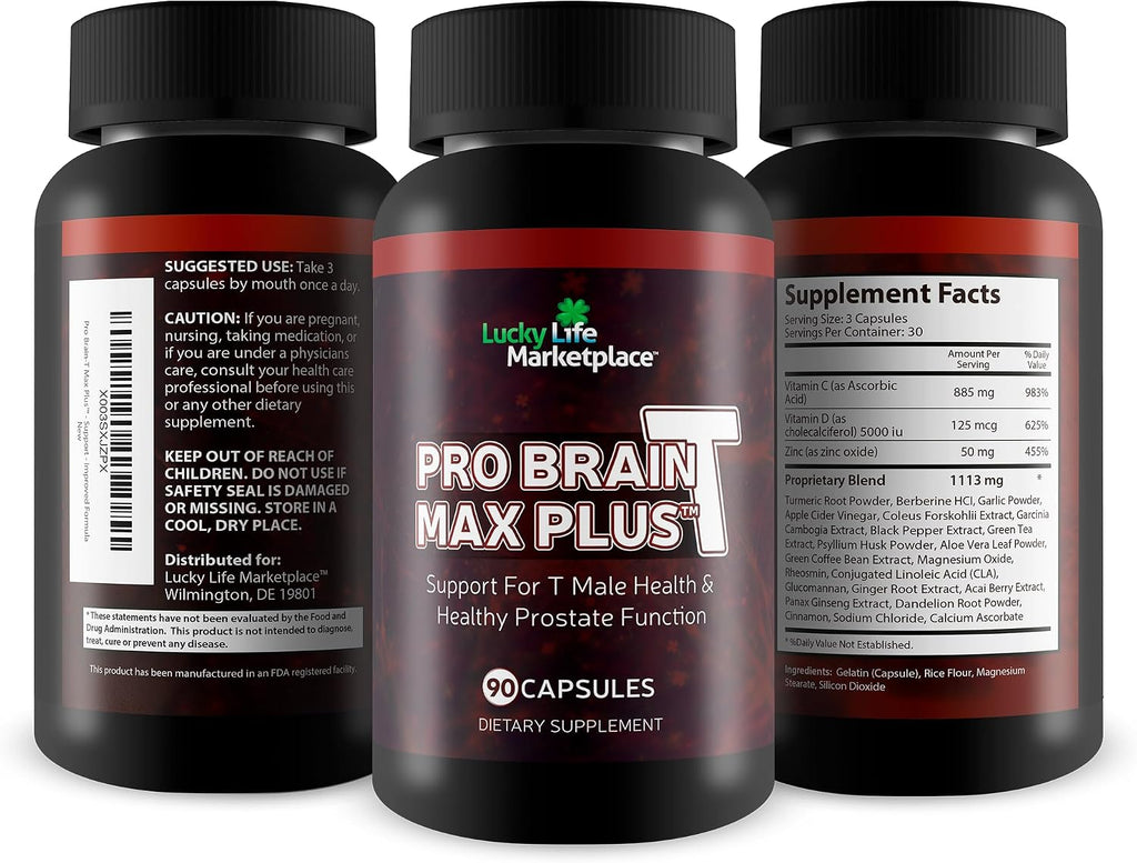 Pro Brain-T Max Plus - Suplemento para la Salud Masculina y la Próstata