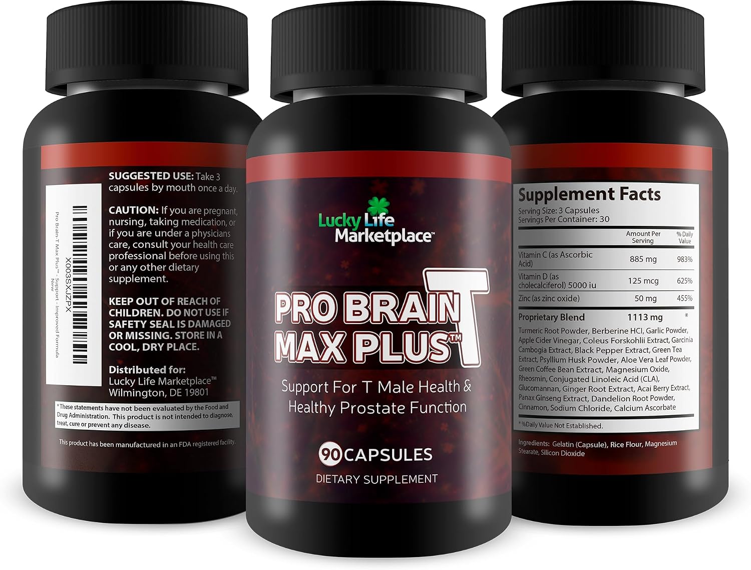 Pro Brain-T Max Plus - Suplemento para la Salud Masculina y la Próstata