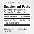 Equilife Vitamin D3: High Potency Liquid Drops, Non GMO, 0.40 fl oz