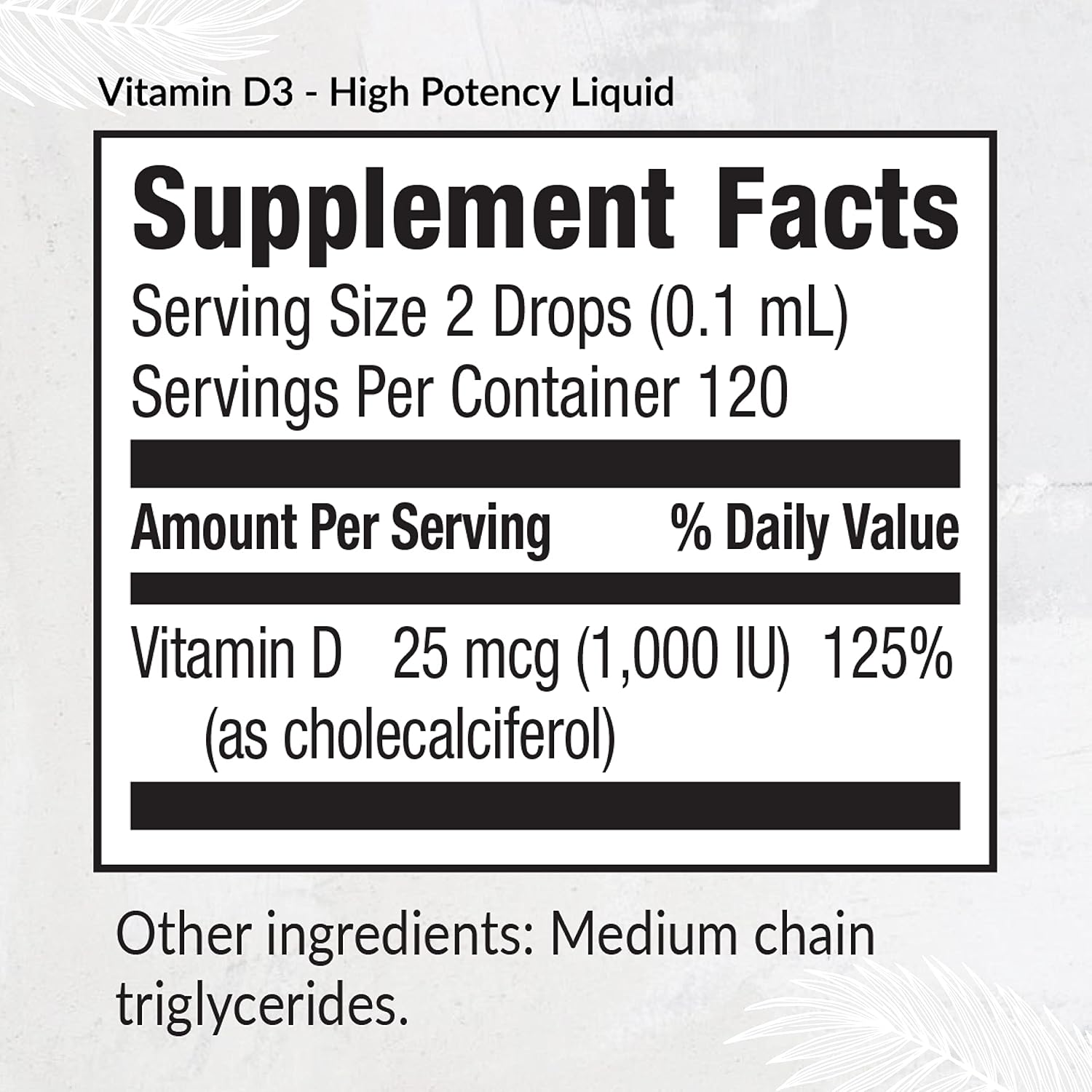 Equilife Vitamin D3: High Potency Liquid Drops, Non GMO, 0.40 fl oz