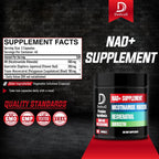 DEDICAD NAD Supplement con Nicotinamida Ribósido Liposomal 900mg, Resveratrol y Quercetina - 90 Cápsulas