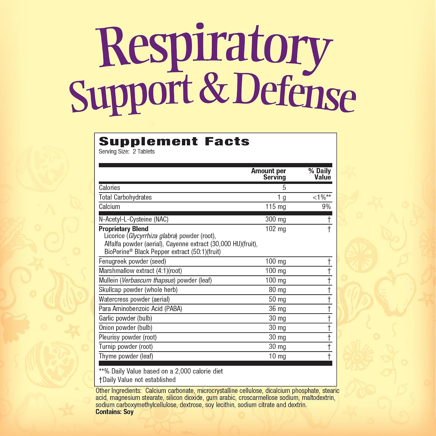 Nature's Secret Apoyo Respiratorio y Defensa - Suplemento para Pulmones y Bronquios con NAC, Fenogreco y Malvavisco - 30 Cápsulas