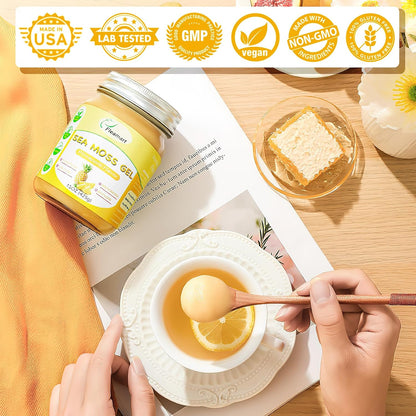 Gel de Musgo Marino Irlandés Silvestre (425 g) - Sabor Piña - Suplemento Vegano con Vitaminas y Minerales – Image 2