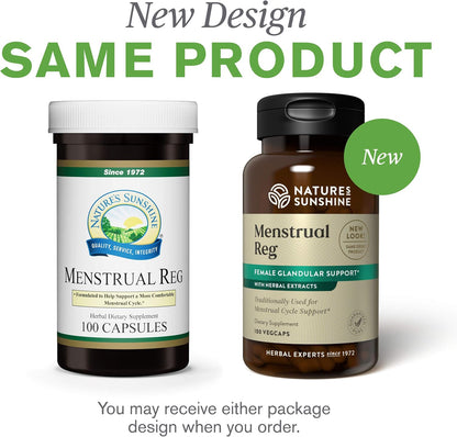 Nature's Sunshine Menstrual Reg, 100 Cápsulas - Suplemento Herbal – Image 2