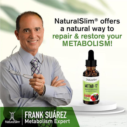 NaturalSlim Metab-12 Vitamina B12 Líquida con Vitamina D3 - Metilcobalamina 2500 mcg - Gotas Sublinguales Sabor Bayas 30 ml – Image 7