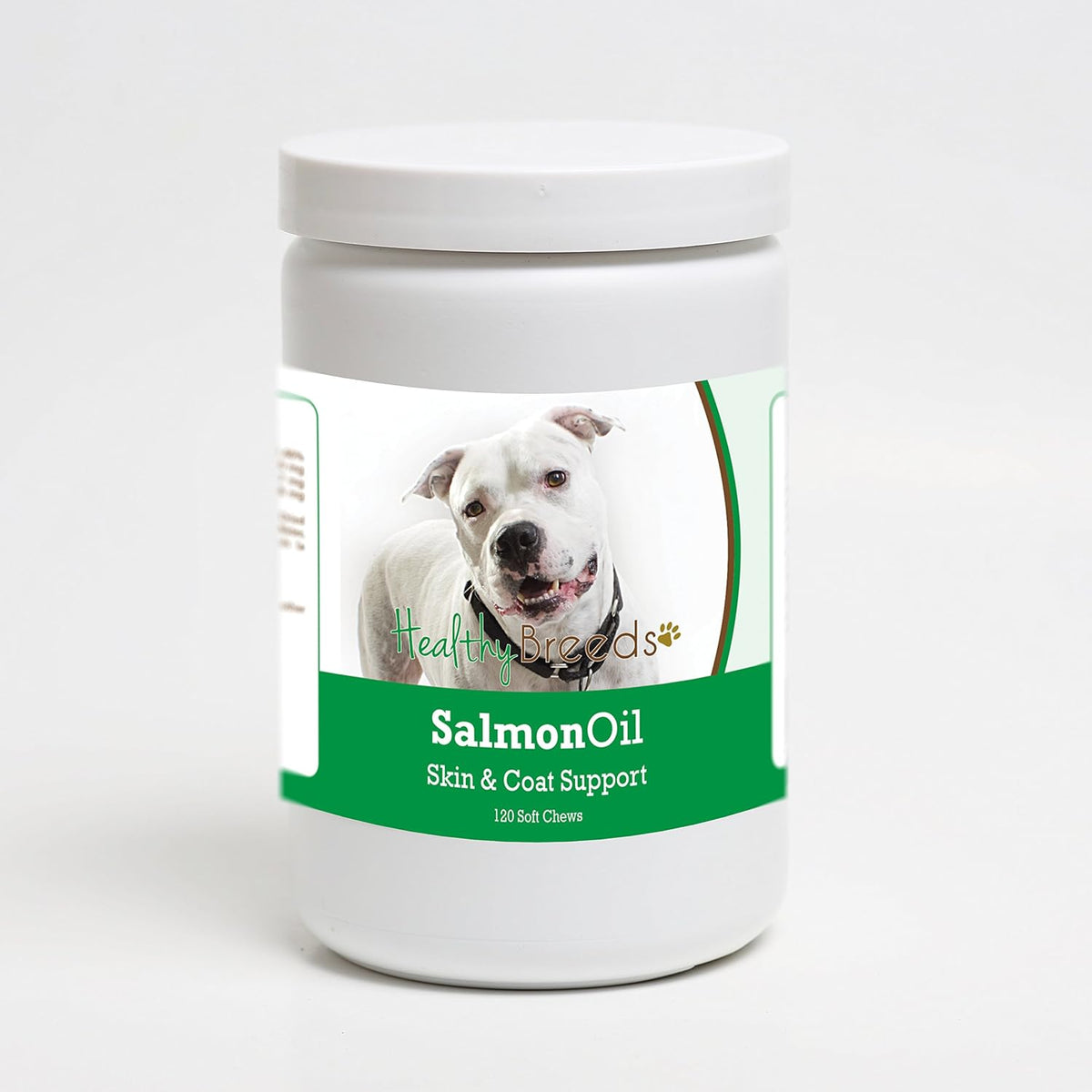 Healthy Breeds Pit Bull Salmon Oil Soft – Piel y pelaje: El EPA y el DHA ayudan a mantener la barrera cutánea, lo – Image 1