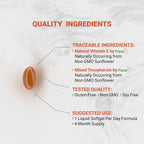 Naturalis Sunflower Vitamin E 670mg (1000 IU) with Mixed Tocopherols | Essential Skin Vitamin & Immune Support | Non-GMO, Soy & Gluten Free | 120 Softgels