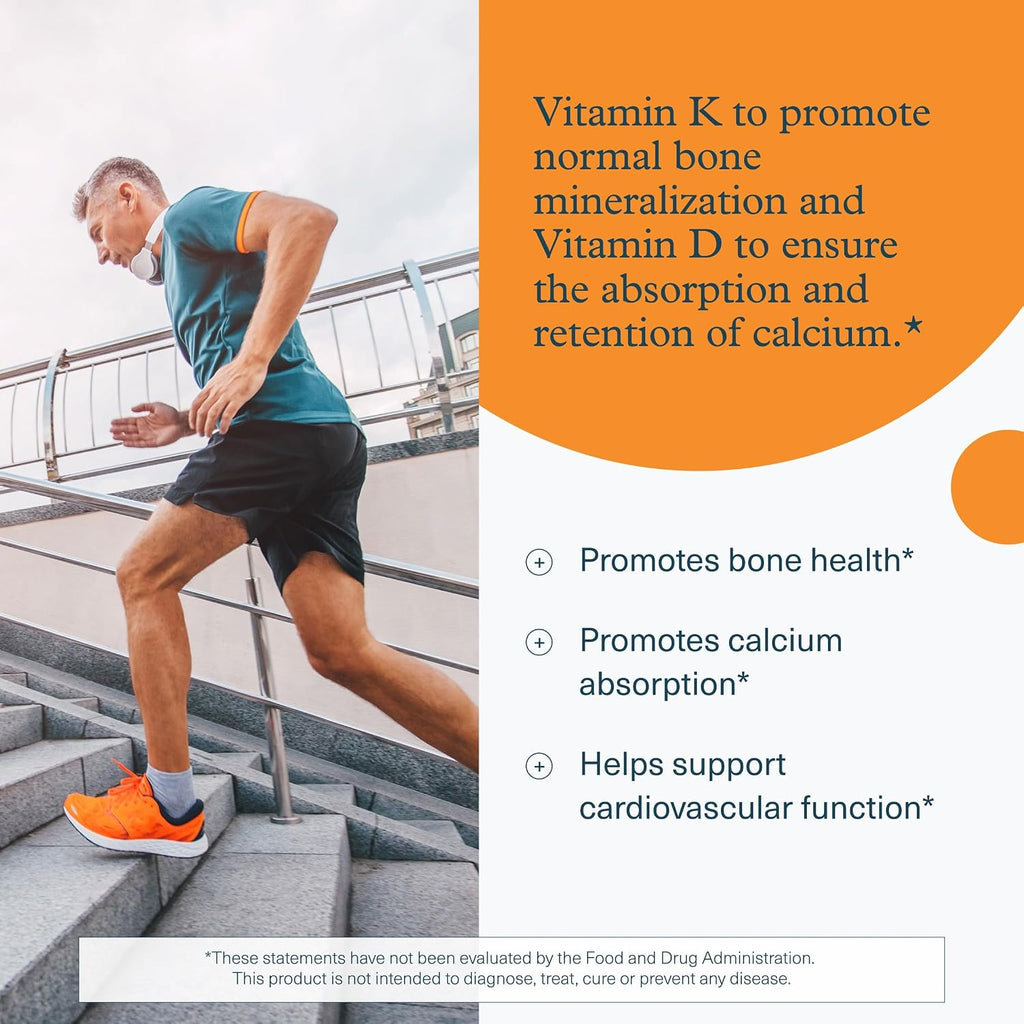 Youtheory K2D3 Gummies - 60 Gominolas de Vitamina D3 y K2, Sin Azúcar, Sabor Melocotón