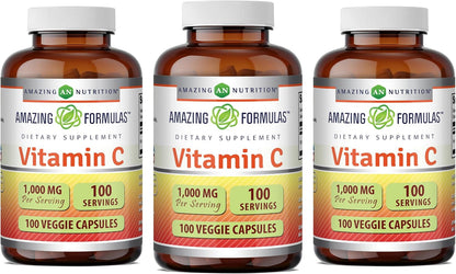 Amazing Formulas Vitamina C 1000 mg | Cápsulas Vegetales | No Transgénico | Sin Gluten | 100 Cápsulas – Image 8