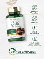Carlyle Camu Camu con Vitamina C | 150 Cápsulas | Extracto de Hierba | Myrciaria Dubia | No Transgénico y Sin Gluten