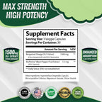 Citrus Bergamot Supplement 1500mg - 25:1 Extract - 90 Cápsulas
