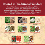 Kan Herb Company Arouse Vigor – Fórmula herbal tradicional con astrágalo, ginseng, atractilodes y cáscara de mandarina – 120 comprimidos