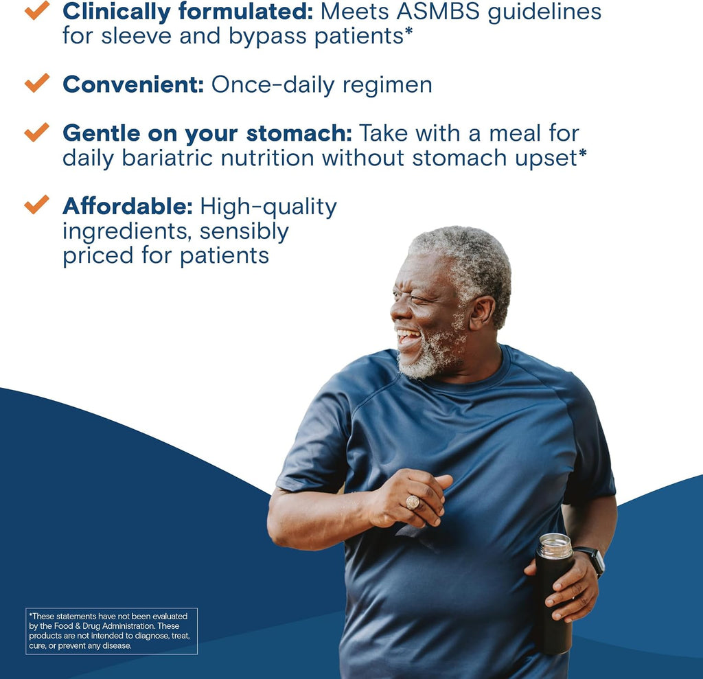 Bariatric Fusion One Per Day Multivitamínico Bariátrico con Hierro Masticable - Sabor Cítricos Bayas - 30 Comprimidos