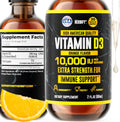 HERBIFY Vitamina D3 10000 UI - Gotas Líquidas - Salud Ósea e Inmunológica - 30 Días - 60 ml