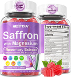 Happy Saffron Gummies - Suplemento de Azafrán con Magnesio y Vitaminas - 4 Meses de Suministro
