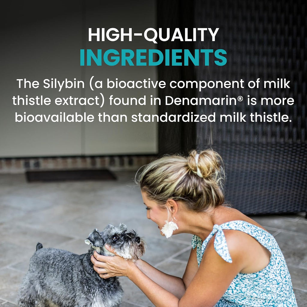 Nutramax Denamarin para Perros Medianos – Suplemento Hepático con SAMe y Silibina, 30 Comprimidos
