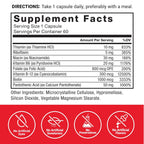 Force Factor Complejo de Vitaminas B - Energía, Vitalidad y Salud Cardiovascular, 60 Cápsulas Vegetales