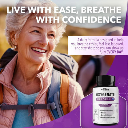 Real Science Oxygenate Miracle – Apoyo Respiratorio y Circulatorio Diario, 60 Cápsulas – Image 5