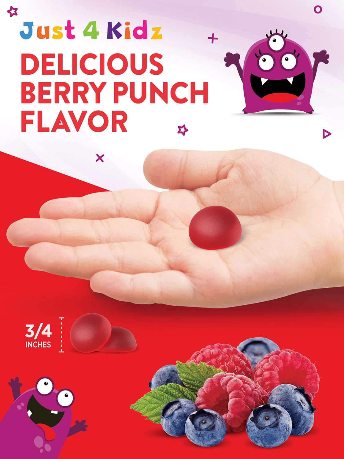 Nature's Truth Kids Multivitamin Gummies with Probiotics | 60 Gomitas | Sabor Berry Punch | Suplemento Vegetariano, No GMO y Sin Gluten