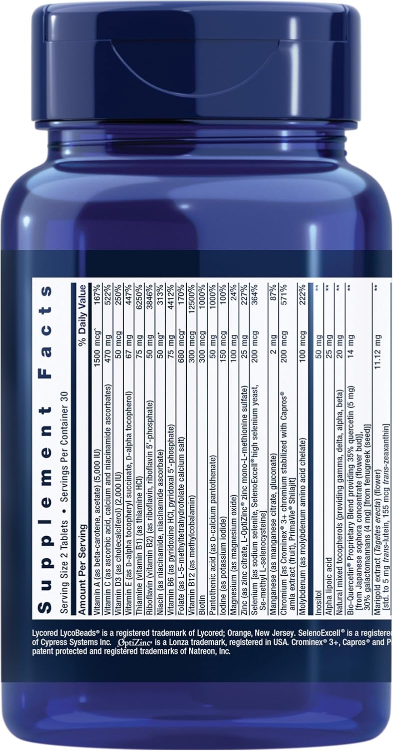 Life Extension Two-Per-Day Multivitamin – Complejo vitamínico completo, 60 comprimidos