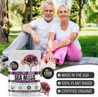 The Food Movement Co. Irish Sea Moss Orgánico Crudo en Polvo - Superalimento Mineral para la Salud Celular, Tiroides y Apoyo Inmunológico - Vegano