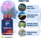 Neuro Plus Brain & Focus Formula - Nootrópico para Cerebro, Concentración y Claridad Mental - 120 Cápsulas