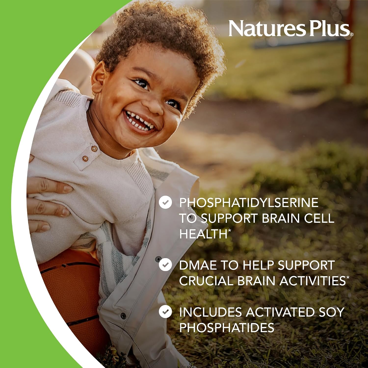 NaturesPlus Pedi-Active – 120 Comprimidos Masticables Sabor Bayas Mixtas – Complemento Infantil con DMAE y Fosfatidilserina