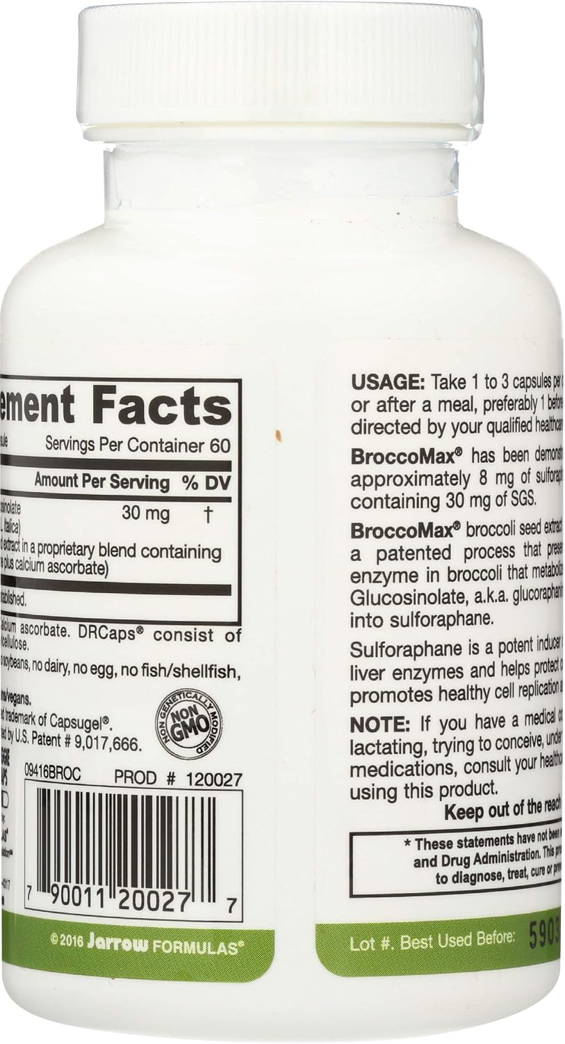 Jarrow Formulas Brocco Max 500 mg, 60 Cápsulas