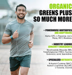 myBrainCo. Nootropic Greens - Mezcla completa de superalimentos orgánicos y nootrópicos (225 g)