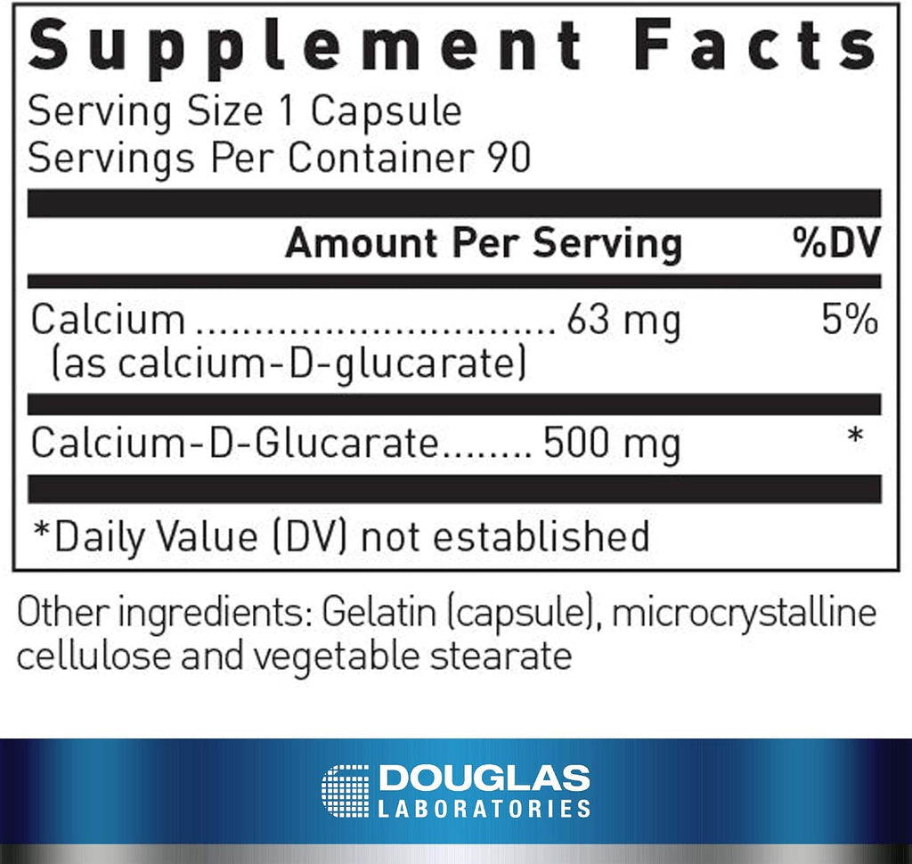 Douglas Laboratories Calcium-D-Glucarate 500 mg - 90 Cápsulas