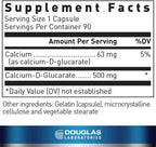 Douglas Laboratories Calcium-D-Glucarate 500 mg - 90 Cápsulas